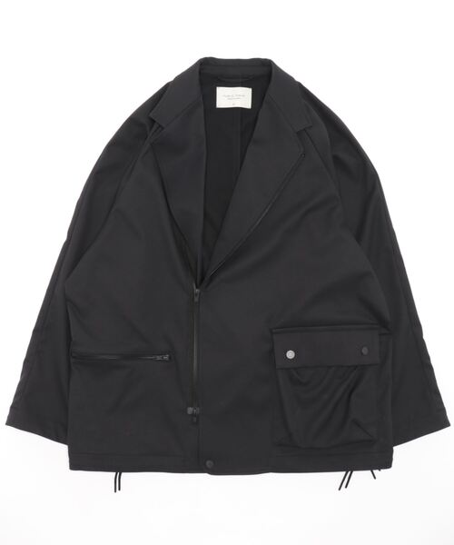 PUBLIC TOKYO 撥水ストレッチジップジャケット 黒 1 PUBLIC TOKYO（パブリックトウキョウ）の「撥水ストレッチジップ