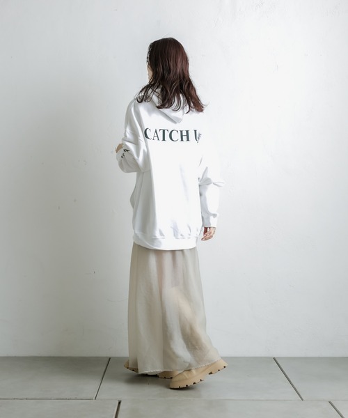 mystic（ミスティック）の「バックロゴフーディー（パーカー・レディース・チャコールグレー/オフホワイト/グレー・FREE）」の4枚目の写真