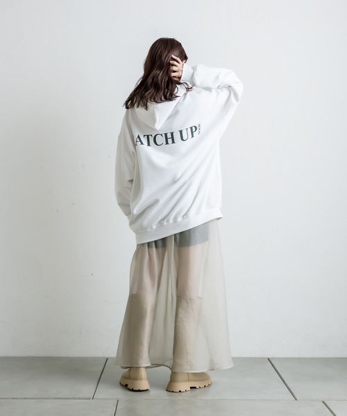 mystic（ミスティック）の「バックロゴフーディー（パーカー・レディース・チャコールグレー/オフホワイト/グレー・FREE）」の7枚目の写真