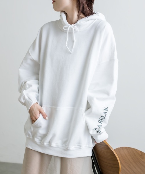 mystic（ミスティック）の「バックロゴフーディー（パーカー・レディース・チャコールグレー/オフホワイト/グレー・FREE）」の11枚目の写真