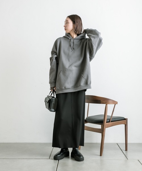 mystic（ミスティック）の「バックロゴフーディー（パーカー・レディース・チャコールグレー/オフホワイト/グレー・FREE）」の13枚目の写真