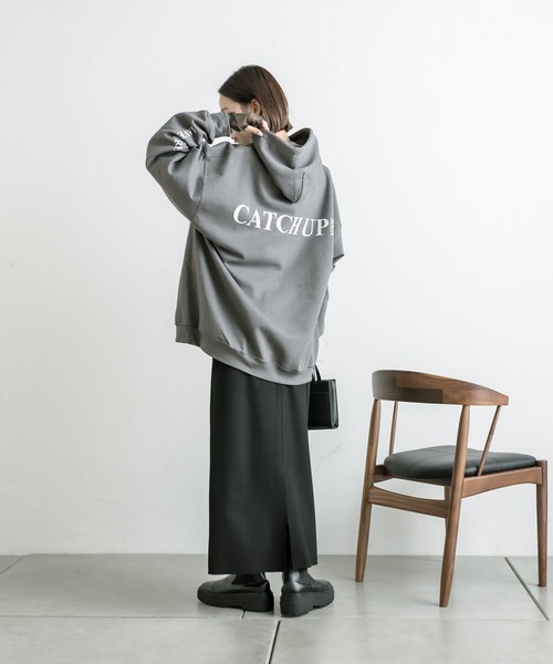 mystic（ミスティック）の「バックロゴフーディー（パーカー・レディース・チャコールグレー/オフホワイト/グレー・FREE）」の15枚目の写真