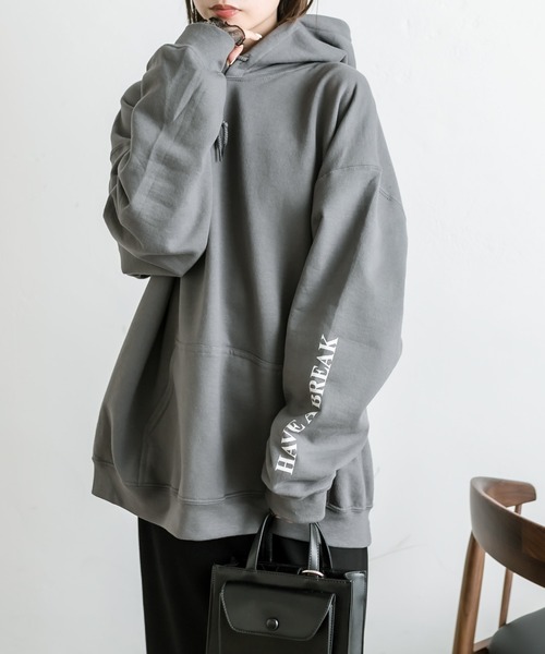 mystic（ミスティック）の「バックロゴフーディー（パーカー・レディース・チャコールグレー/オフホワイト/グレー・FREE）」の16枚目の写真