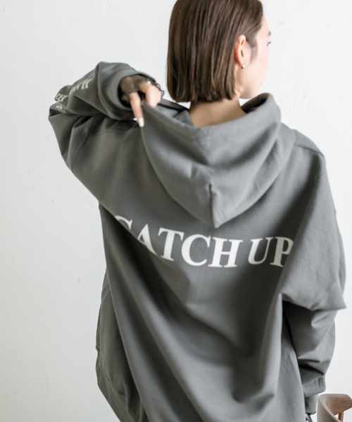 mystic（ミスティック）の「バックロゴフーディー（パーカー・レディース・チャコールグレー/オフホワイト/グレー・FREE）」の19枚目の写真