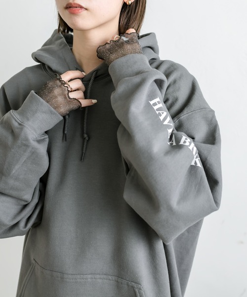 mystic（ミスティック）の「バックロゴフーディー（パーカー・レディース・チャコールグレー/オフホワイト/グレー・FREE）」の20枚目の写真