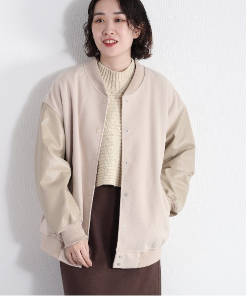 cepo（セポ）の「カットメルトンスタジャン（スタジャン・レディース・ネイビー/オフホワイト・M）」の17枚目の写真