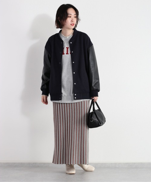 cepo（セポ）の「カットメルトンスタジャン（スタジャン・レディース・ネイビー/オフホワイト・M）」の5枚目の写真