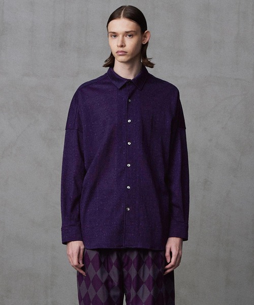 SHAREEF(シャリーフ)の「LACE JQ L/S SHIRTS(シャツ/ブラウス・メンズ・パープル/セージグリーン/ブラック・1/3/2)」の3枚目の写真