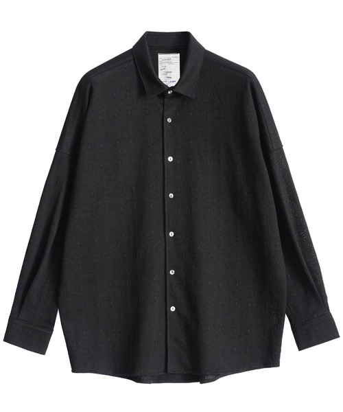 SHAREEF(シャリーフ)の「LACE JQ L/S SHIRTS(シャツ/ブラウス・メンズ・パープル/セージグリーン/ブラック・1/3/2)」の2枚目の写真