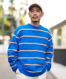coen | The M&M Store（ザ・ミックス＆マッチストア）コラボ　カラーボーダーロングスリーブTシャツ(Tシャツ/カットソー)