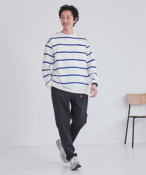 coen（コーエン）の「The M&M Store（ザ・ミックス＆マッチストア）コラボ　カラーボーダーロングスリーブTシャツ（Tシャツ/カットソー・メンズ・ホワイト/ケリーグリーン/コバルトブルー・S/M/L/XL）」の7枚目の写真