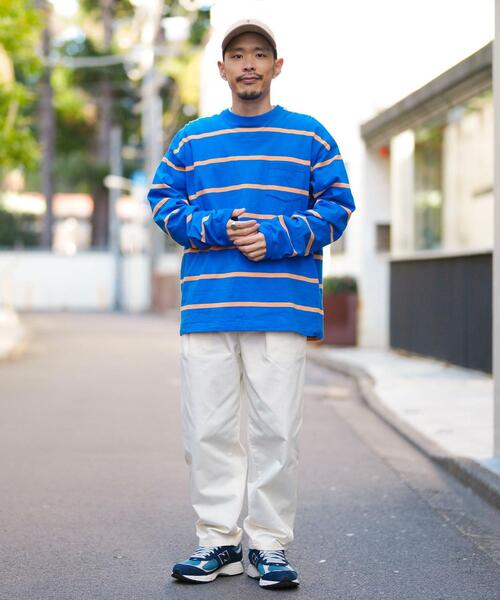 coen（コーエン）の「The M&M Store（ザ・ミックス＆マッチストア）コラボ　カラーボーダーロングスリーブTシャツ（Tシャツ/カットソー・メンズ・ホワイト/ケリーグリーン/コバルトブルー・S/M/L/XL）」の10枚目の写真