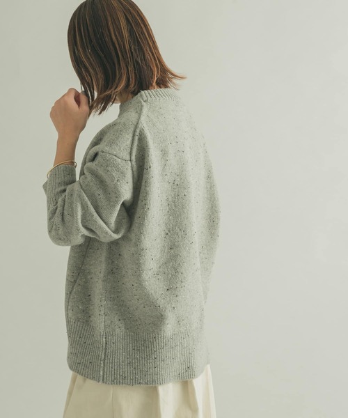 FORK&SPOON（フォークアンドスプーン）の「FORK&SPOON　ネップニットプルオーバー（ニット/セーター・レディース・ブラウン/ネイビー/ライトグレー・1）」の12枚目の写真