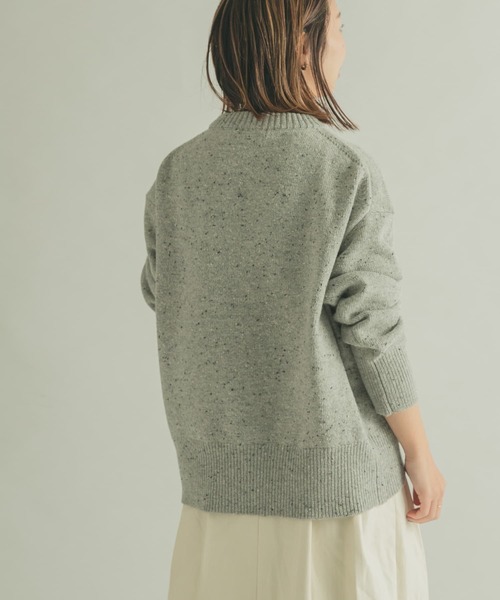 FORK&SPOON（フォークアンドスプーン）の「FORK&SPOON　ネップニットプルオーバー（ニット/セーター・レディース・ブラウン/ネイビー/ライトグレー・1）」の4枚目の写真