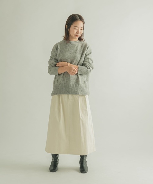 FORK&SPOON（フォークアンドスプーン）の「FORK&SPOON　ネップニットプルオーバー（ニット/セーター・レディース・ブラウン/ネイビー/ライトグレー・1）」の8枚目の写真