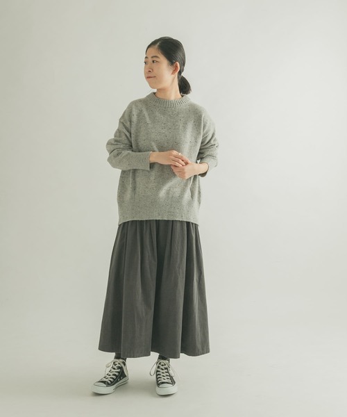 FORK&SPOON（フォークアンドスプーン）の「FORK&SPOON　ネップニットプルオーバー（ニット/セーター・レディース・ブラウン/ネイビー/ライトグレー・1）」の5枚目の写真