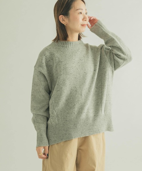 FORK&SPOON（フォークアンドスプーン）の「FORK&SPOON　ネップニットプルオーバー（ニット/セーター・レディース・ブラウン/ネイビー/ライトグレー・1）」の21枚目の写真