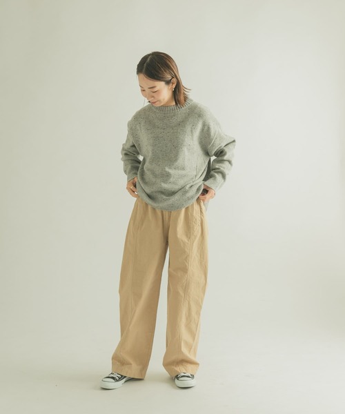 FORK&SPOON（フォークアンドスプーン）の「FORK&SPOON　ネップニットプルオーバー（ニット/セーター・レディース・ブラウン/ネイビー/ライトグレー・1）」の17枚目の写真