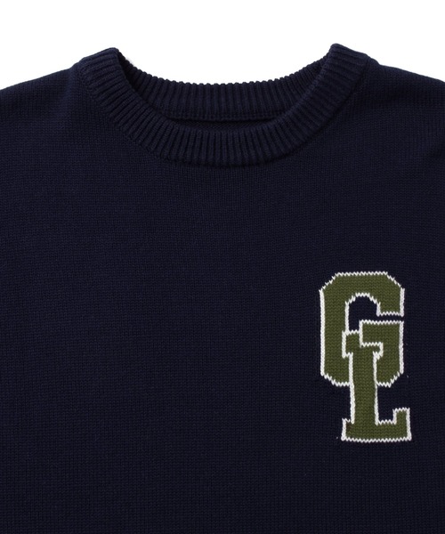 GLAZOS（グラソス）の「天竺編み・レタードニット【マシンウォッシャブル】（ニット/セーター・キッズ・グリーン/ネイビー・140cm/150cm/160cm/170cm）」の7枚目の写真