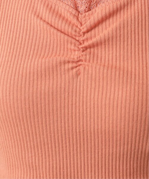 RAY CASSIN（レイカズン）の「フロントギャザータンクトップ（タンクトップ・レディース・オフホワイト/ブラック/グレイッシュベージュ/ミント/オレンジ・FREE）」の12枚目の写真