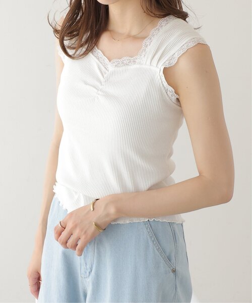 RAY CASSIN（レイカズン）の「フロントギャザータンクトップ（タンクトップ・レディース・オフホワイト/ブラック/グレイッシュベージュ/ミント/オレンジ・FREE）」の16枚目の写真