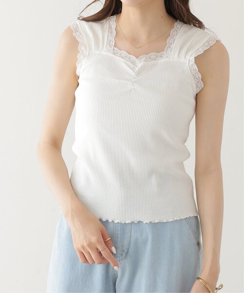 RAY CASSIN（レイカズン）の「フロントギャザータンクトップ（タンクトップ・レディース・オフホワイト/ブラック/グレイッシュベージュ/ミント/オレンジ・FREE）」の18枚目の写真