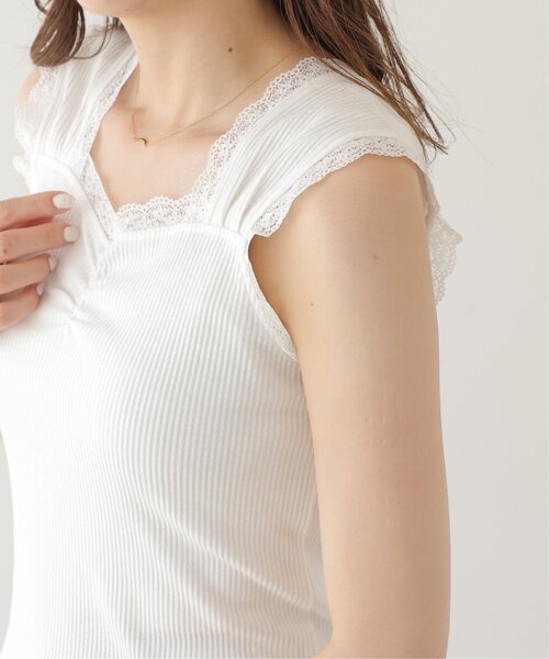 RAY CASSIN（レイカズン）の「フロントギャザータンクトップ（タンクトップ・レディース・オフホワイト/ブラック/グレイッシュベージュ/ミント/オレンジ・FREE）」の20枚目の写真