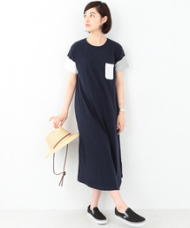 BEAMS BOY | BEAMS BOY / 2TONE ドロップショルダー ワンピース(ワンピース)