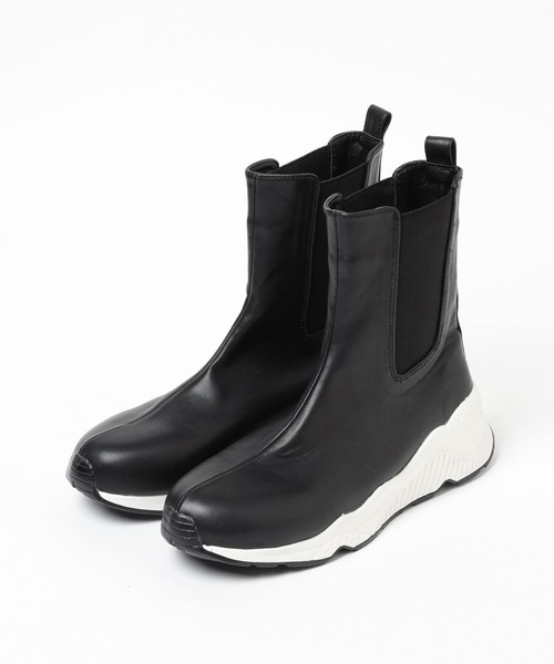 Andemiu（アンデミュウ）の「【軽量＆伸縮素材】ストレッチスニーカーブーツ185104（スニーカー・レディース・オフホワイト/ブラック・MEDIUM/LARGE）」の6枚目の写真