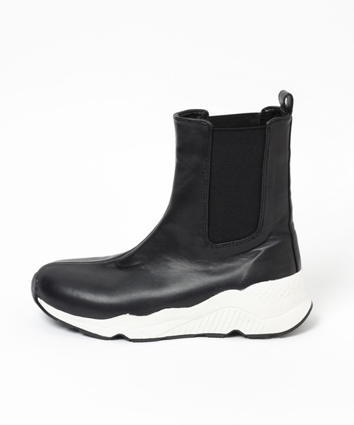 Andemiu（アンデミュウ）の「【軽量＆伸縮素材】ストレッチスニーカーブーツ185104（スニーカー・レディース・オフホワイト/ブラック・MEDIUM/LARGE）」の7枚目の写真