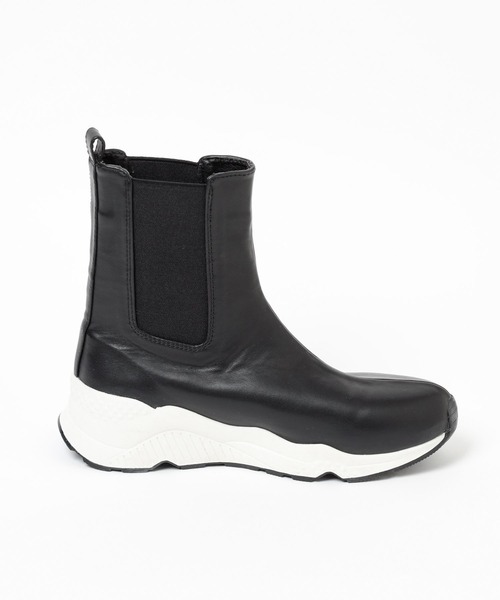 Andemiu（アンデミュウ）の「【軽量＆伸縮素材】ストレッチスニーカーブーツ185104（スニーカー・レディース・オフホワイト/ブラック・MEDIUM/LARGE）」の8枚目の写真