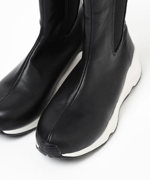 Andemiu（アンデミュウ）の「【軽量＆伸縮素材】ストレッチスニーカーブーツ185104（スニーカー・レディース・オフホワイト/ブラック・MEDIUM/LARGE）」の11枚目の写真