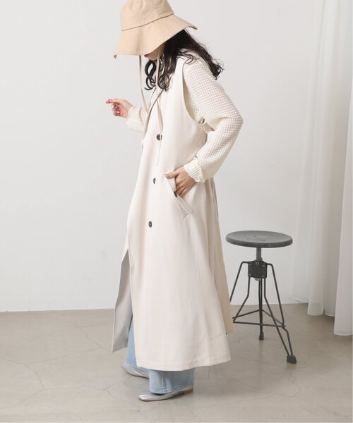 RAY CASSIN(レイカズン)の「ノースリトレンチコート(トレンチコート・レディース・サンドベージュ/キナリ・FREE)」の3枚目の写真