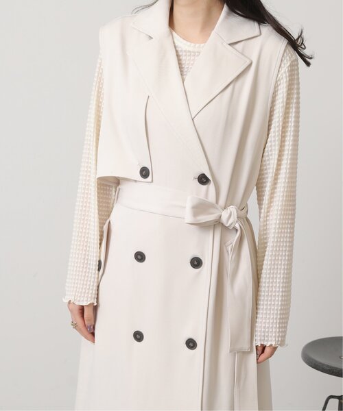 RAY CASSIN(レイカズン)の「ノースリトレンチコート(トレンチコート・レディース・サンドベージュ/キナリ・FREE)」の8枚目の写真