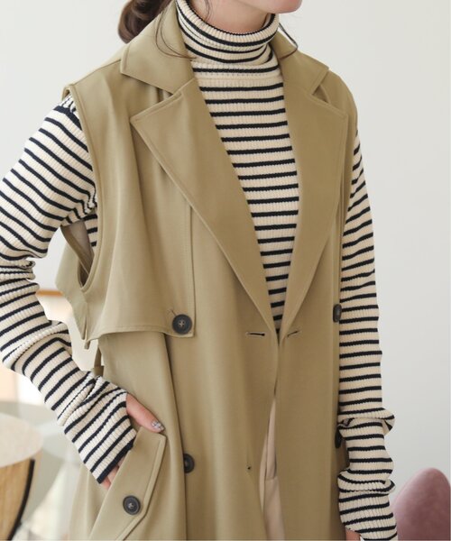 RAY CASSIN(レイカズン)の「ノースリトレンチコート(トレンチコート・レディース・サンドベージュ/キナリ・FREE)」の5枚目の写真