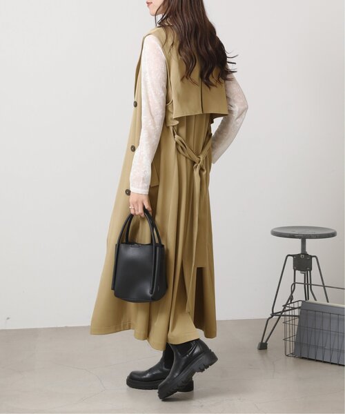 RAY CASSIN(レイカズン)の「ノースリトレンチコート(トレンチコート・レディース・サンドベージュ/キナリ・FREE)」の6枚目の写真