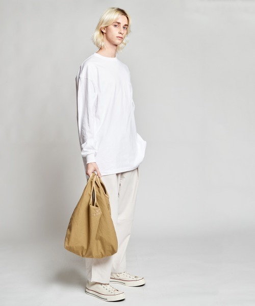rehacer(レアセル)の「rehacer : Military Twill Shoppers Bag(エコバッグ/サブバッグ・メンズ・スミクロ/カーキ・FREE)」の9枚目の写真