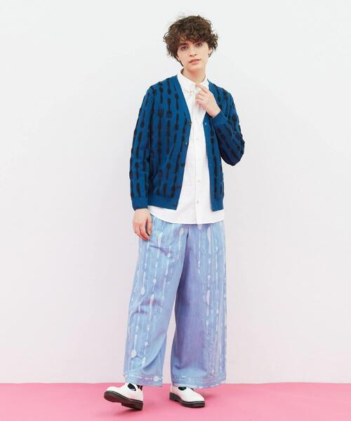 FRAPBOIS（フラボア）の「カトラリーニット カーデガン（カーディガン/ボレロ・レディース・ベージュ/ブルー・1/2）」の10枚目の写真