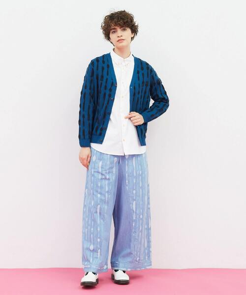 FRAPBOIS（フラボア）の「カトラリーニット カーデガン（カーディガン/ボレロ・レディース・ベージュ/ブルー・1/2）」の13枚目の写真