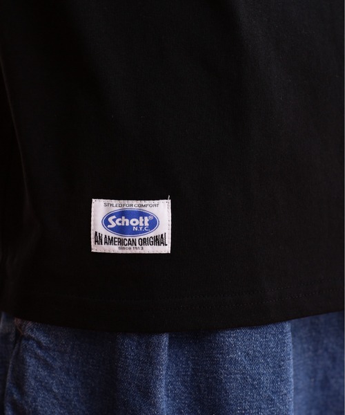 schott（ショット）の「【WEB LIMITED】Schott/ショット/T-SHIRT LIFE ON WHEELS/Tシャツ "ライフ オン ホイールズ"（Tシャツ/カットソー・メンズ・ホワイト/オレンジ/チャコールグレー/ブラック・M/L/XL/2XL）」の7枚目の写真