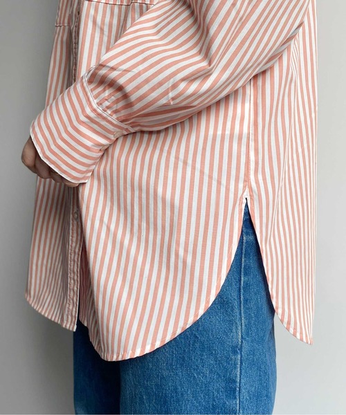 CPCM（シーピーシーエム）の「先染ストライプタイ付き2WAYシャツ（シャツ/ブラウス・レディース・ピンク/ネイビー・FREE）」の13枚目の写真