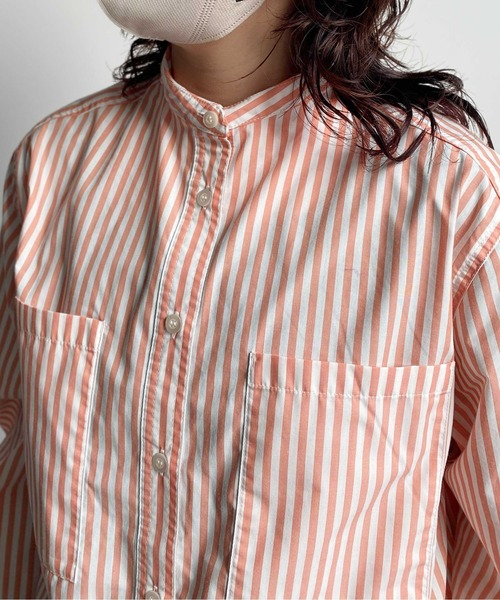 CPCM（シーピーシーエム）の「先染ストライプタイ付き2WAYシャツ（シャツ/ブラウス・レディース・ピンク/ネイビー・FREE）」の17枚目の写真