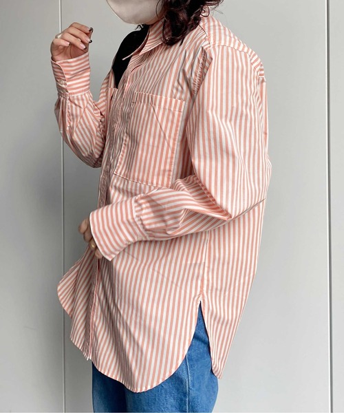 CPCM（シーピーシーエム）の「先染ストライプタイ付き2WAYシャツ（シャツ/ブラウス・レディース・ピンク/ネイビー・FREE）」の9枚目の写真