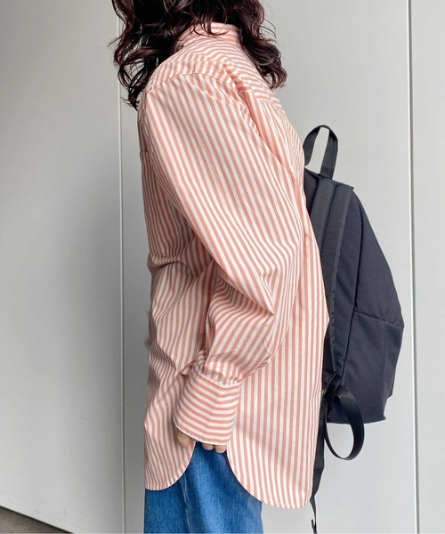CPCM（シーピーシーエム）の「先染ストライプタイ付き2WAYシャツ（シャツ/ブラウス・レディース・ピンク/ネイビー・FREE）」の12枚目の写真
