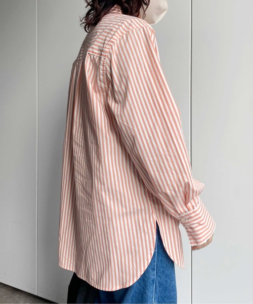CPCM（シーピーシーエム）の「先染ストライプタイ付き2WAYシャツ（シャツ/ブラウス・レディース・ピンク/ネイビー・FREE）」の11枚目の写真