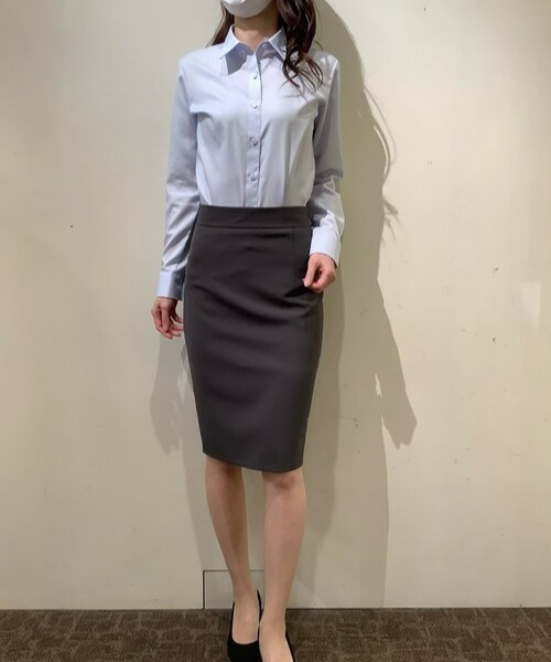 TOKYO SHIRTS(トウキョウシャツ)の「形態安定ノーアイロン レギュラー 長袖ビジネスワイシャツ(ビジネスシャツ・レディース・サックスブルー・LL/S/M/L/XL)」の7枚目の写真