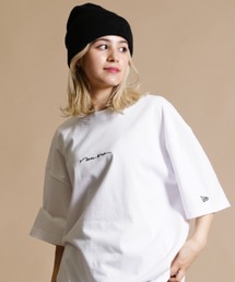 【ムラサキスポーツ別注】NEW ERA/ニューエラ ビッグシルエット/オーバーサイズ/ 無地ワンポイント 刺繍ロゴ Tシャツ 13732625/13732626/13732627/13732628