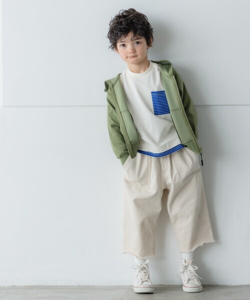 THE SHOP TK （ザ ショップ ティーケー ）の「◆【110-150/セットアップ】ダンボール ジップパーカ（パーカー・キッズ・カーキ/グレー系その他・11/14/12/15 /13）」の10枚目の写真