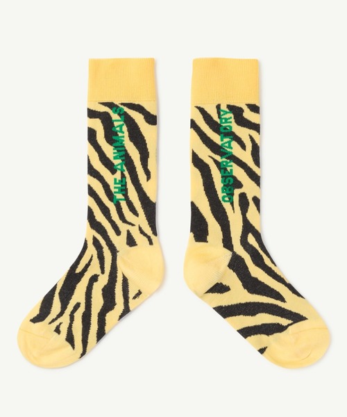 The animals observatory（ジ・アニマルズ・オブザーバトリー）の「The Animals Observatory / 総柄ロゴソックス（ソックス/靴下・キッズ・ブルー/グリーン/イエロー・14-16cm/17-19cm/19-21cm/22-24cm）」の5枚目の写真