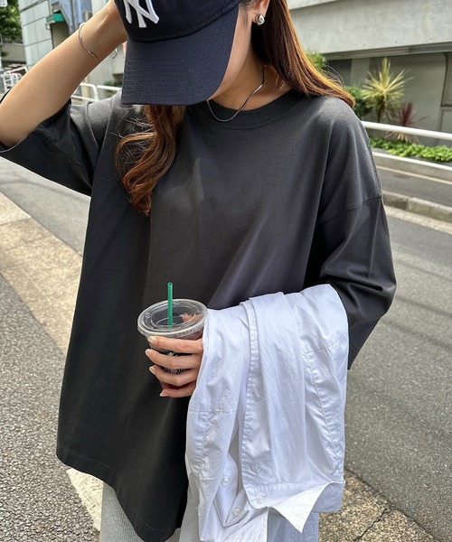 コットンオーバーサイズ半袖Tシャツ（Tシャツ/カットソー